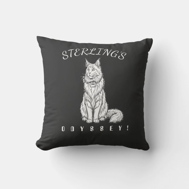 Den "Sköna Jätten" Maine Coon av Cat Fanciers Kudde (Framsida)