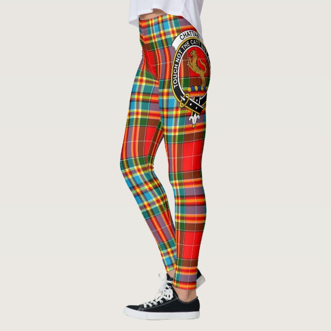 Den skotska Klan Chattan Modern Vapensköld Tartan  Leggings (Vänster)