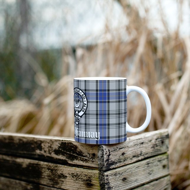 Den skotska Klan Hannay Vapensköld Badge och Tarta Kaffemugg (Skapare uppladdad)