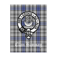 Den skotska Klan Hannay Vapensköld Badge och Tarta