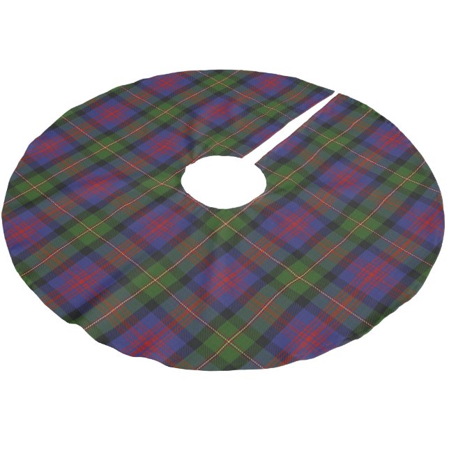 Den skotska Klan MacLennan Tartan Julgransmatta Borstad Polyester (Vinklad)