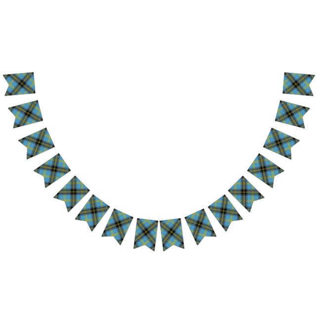 Den skotska klan sätta en klocka på tartanen vimplar (Alla)