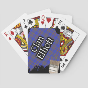Den skotska klanElliott tartanen målar borstar Kortlek