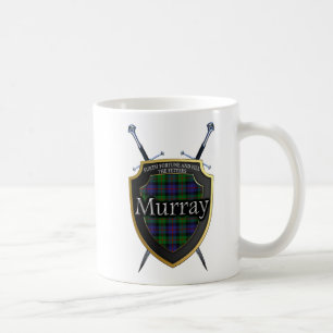 Den skotska klanMurray tartanen skyddar & svärd Kaffemugg
