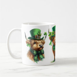 Den skotska kon St. Patrick's Day-gåva Kaffemugg