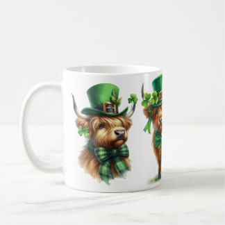 Den skotska kon St. Patrick's Day-gåva Kaffemugg