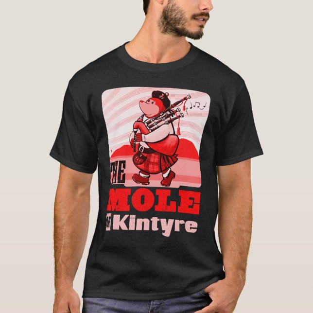 Den skotska säckpipe- leka molen av Kintyre leda i T Shirt (Framsida)