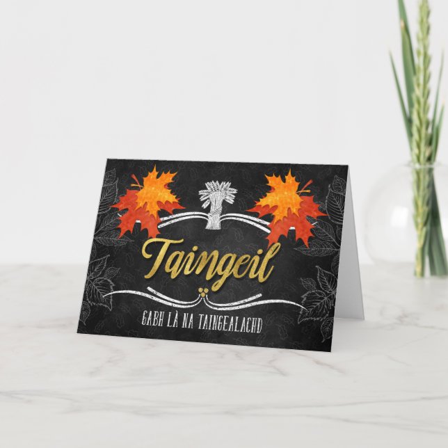 Den skotska Thanksgivingen tacksam Belssings Chalk Helgkort (Framsida)