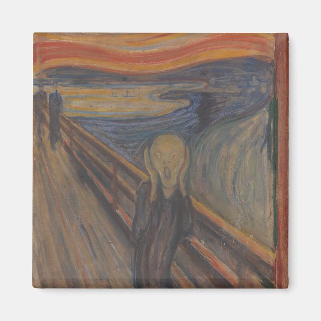 Den skräckens skräck från Edvard Munch 1893 Magnet (Framsidan)