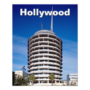 Den skräddarsy huvudstaden antecknar Hollywood Fototryck
