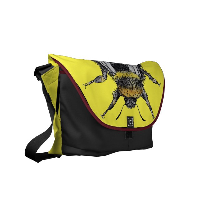 Den skraj humlaakvarellen hänger lös messenger bag (Vänstra Framsidan)