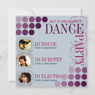 Den skraj klubben DJ dansar partyet med Inbjudningar