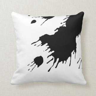 Den skraj Retro svarten målar Splatterbläckfläck Kudde
