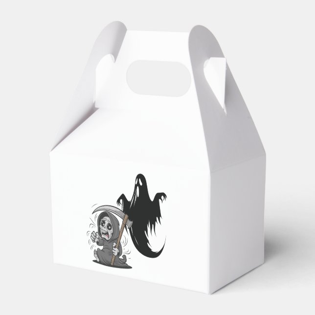 Den skrämda, grym och spöke. presentaskar (Framsidan Sidan)