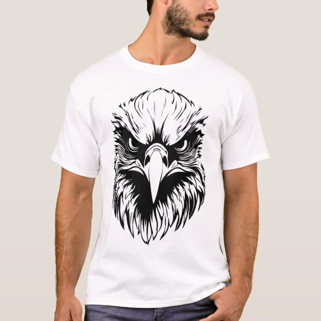 Den skrämmande blicken från en örn t shirt (Framsida)