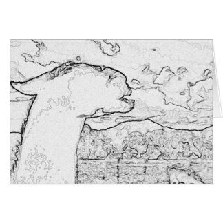 Den skratta llamaen hälsningskort