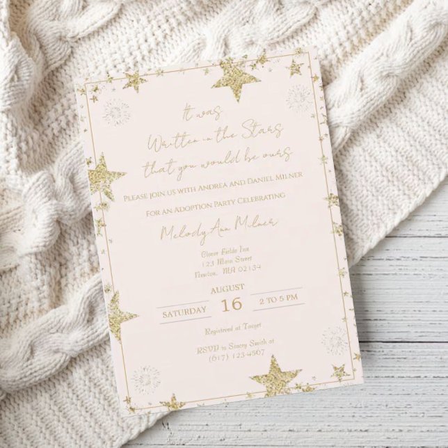 Den skrevs i stjärnadoptionsprogrammet inbjudningar (Skapare uppladdad)