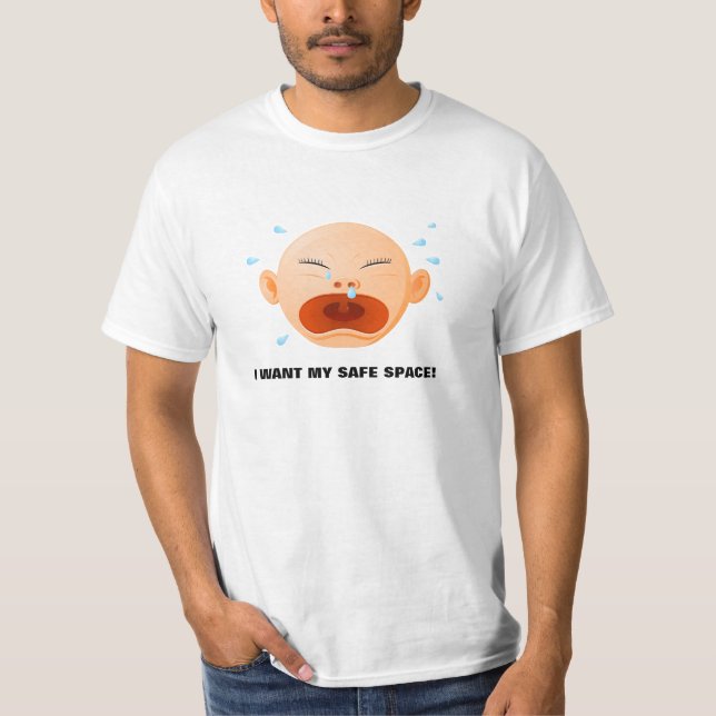 Den skriande frisinnade bebiset som ropar önskar t shirt (Framsida)
