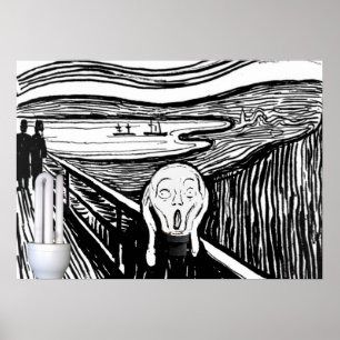 Den Skrikande Glödlampan Poster