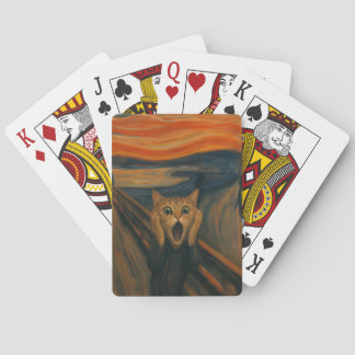 Den skrikande kattparodin Klassisk Konst Roligt Casinokort