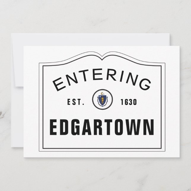 Den skrivande in townen Massachusetts undertecknar Inbjudningar (Framsida)