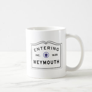 Den skrivande in Weymouth välkomnandet Kaffemugg