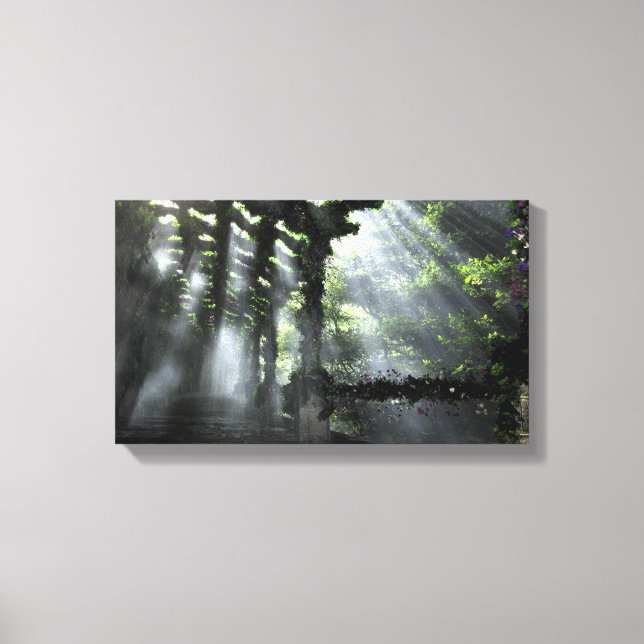 Den skuggade lilla Väg-arbetsytan Canvastryck (Framsida)