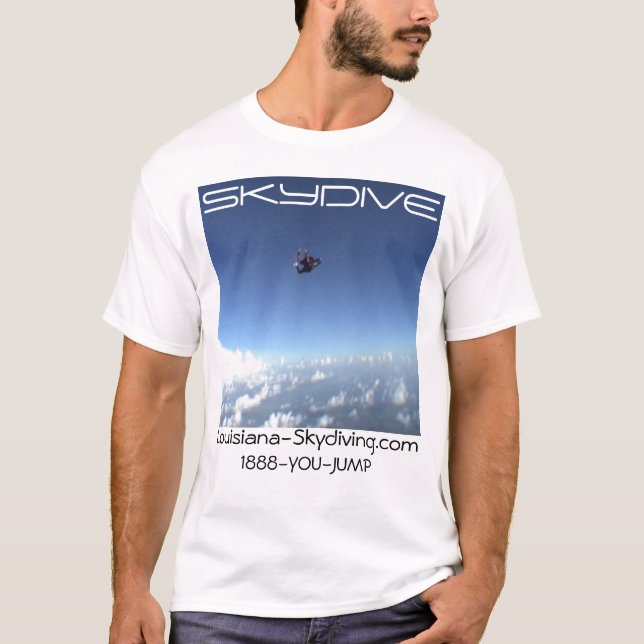den skydiving skydive fallskärmen fördunklar tee (Framsida)