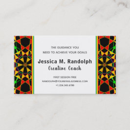 Den slå jamaikanen färgar det stam- stilmönster visitkort