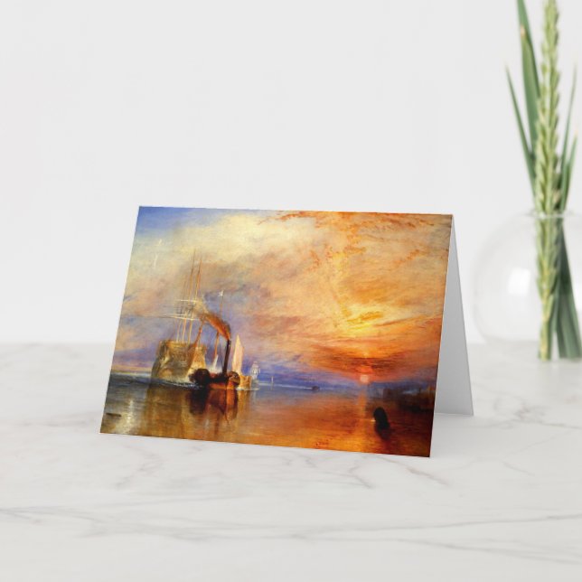 Den slåss Temerairen, J.M.W. Turner Kort (Framsida)