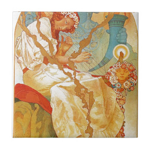 Den Slav epos av Alphonse Mucha Kakelplatta