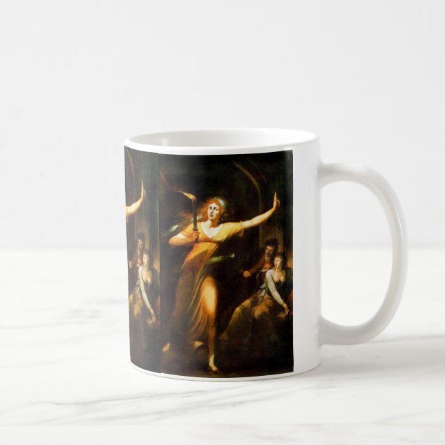 Den Sleepwalking damen Macbeth av Füssli Johann Kaffemugg (Höger)