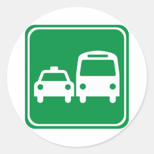 Den slipade transporthuvudvägen undertecknar runt klistermärke