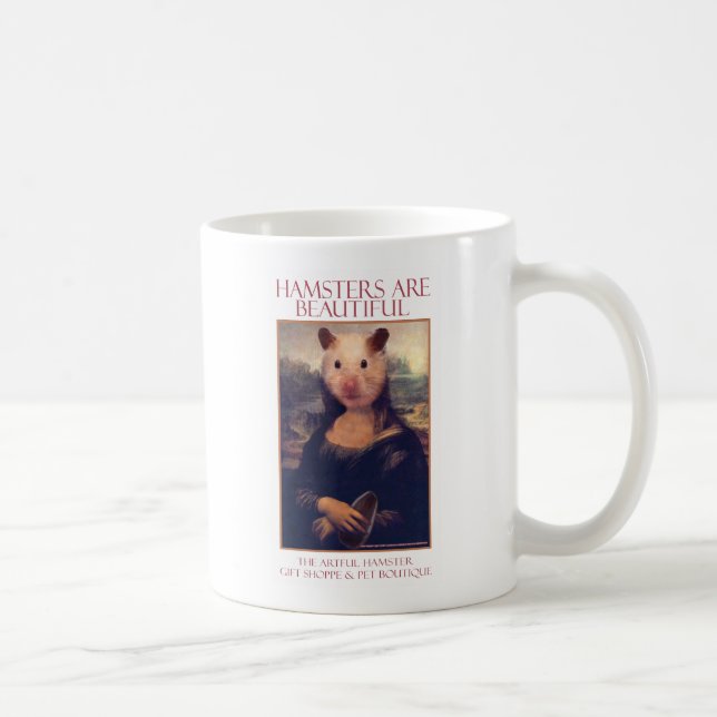 Den sluga HamsterMona Lisa muggen Kaffemugg (Höger)
