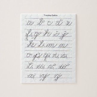 Den små cursiven vägleder pussel