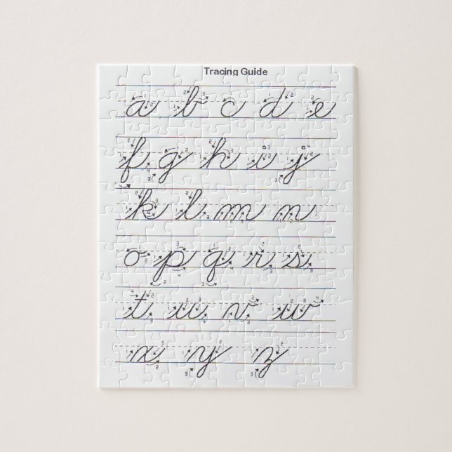 Den små cursiven vägleder pussel (Vertikal)