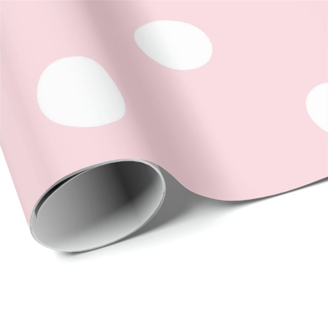 Den små polkaen pricker för vitklassikern för presentpapper (Rullad Hörn)
