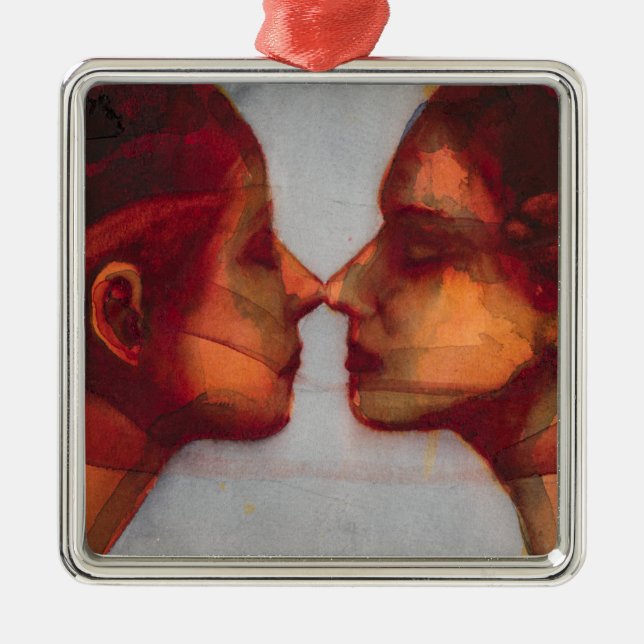 Den små spegeln kopplar samman 2003-07 julgransprydnad metall (Framsidan)