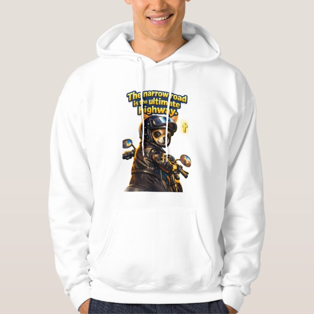 Den smala vägen - Kristet Hoodie (Framsida)