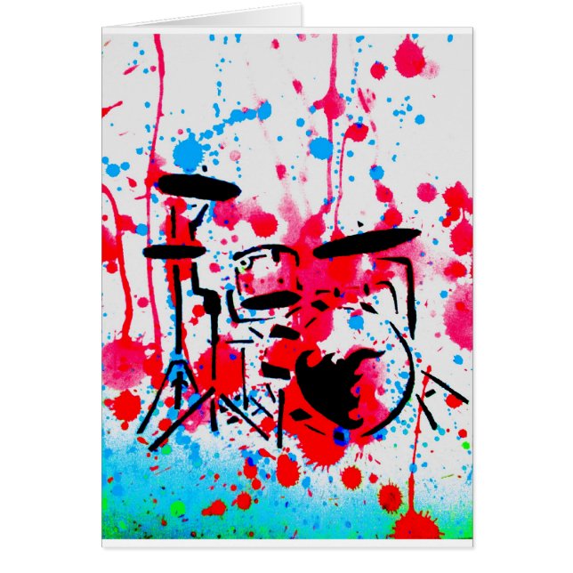 Den smällen trummar hälsningskort (Framsidan)