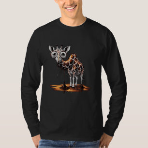 Den smältande giraffen rolig surrealistisk konstde t shirt