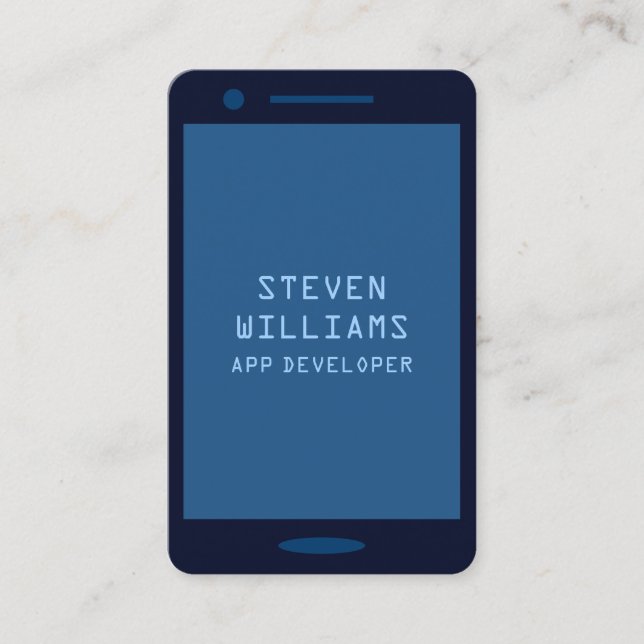 Den smarta faux-faux-färgaden ser blå ut visitkort (Framsida)