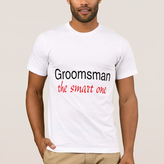 Den smarta (Groomsman) Tee Shirt (Framsida)