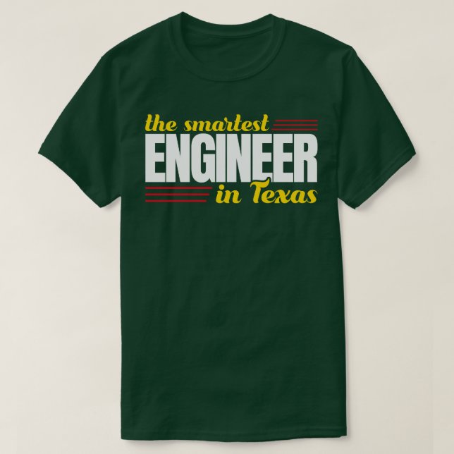Den smartaste Ingenjör i Texas T Shirt (Design framsida)