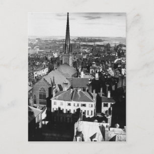 Den smyckade spiren av en kyrka i Boston Vykort