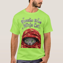 Den smygande och knöliga: Rysk blå ninjakatt T Shirt