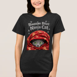 Den smygande och stärkelserika: Rysk blå ninjkatta T Shirt