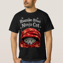 Den smygande och stelaktige: Rysk blå ninjkatt T Shirt