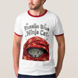 Den smygande och stelaktige: Rysk blå ninjkatt T Shirt