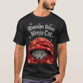 Den smygande och stelaktige: Rysk blå ninjkatta T Shirt